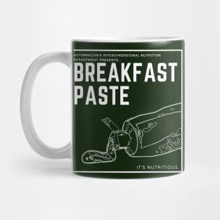 Breakfast paste. It's Nutritious. Mug